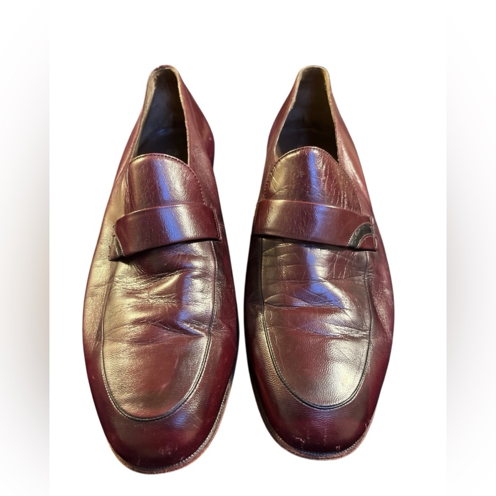 Men's Bally vintage Burgundy Leather Loafers
